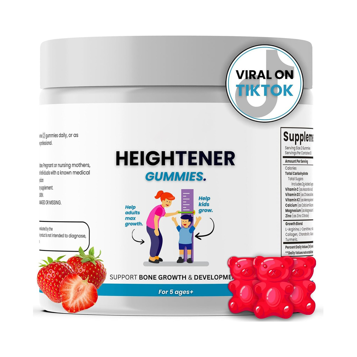 Final 3 Hours: 50% OFF🔥 Heightener-Natural Height Growth Supplement for Kids|60 capsules
