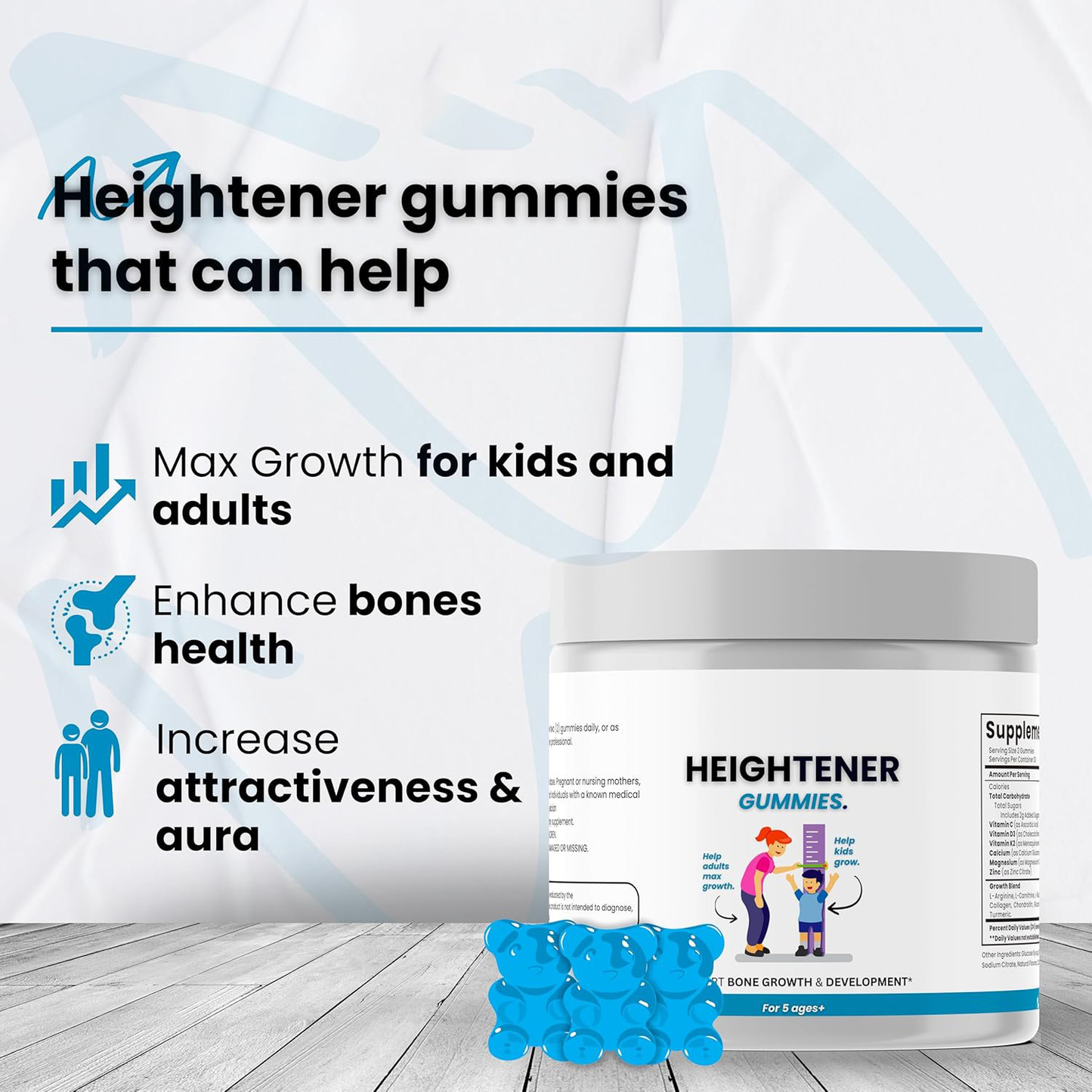 Final 3 Hours: 50% OFF🔥 Heightener-Natural Height Growth Supplement for Kids|60 capsules