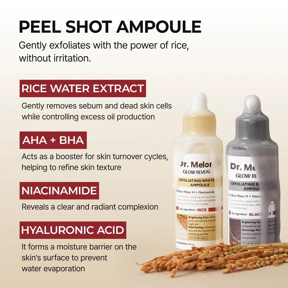 Final 3 Hours: 42% OFF🔥 Gentle Exfoliator Glow Rice Ampoule-Suitable for All Skin Types